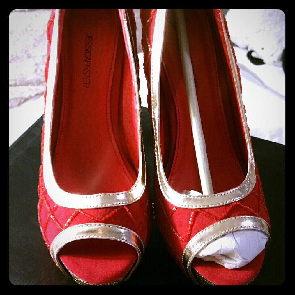 Just Fabulous Jessica Paster Red Heels